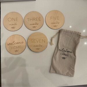 Baby Milestone Wood Circles (dual sided)
